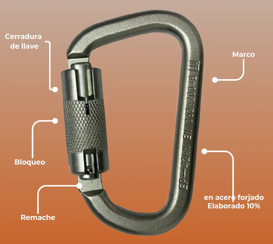 MOSQUETON EN D CARABINER 2
